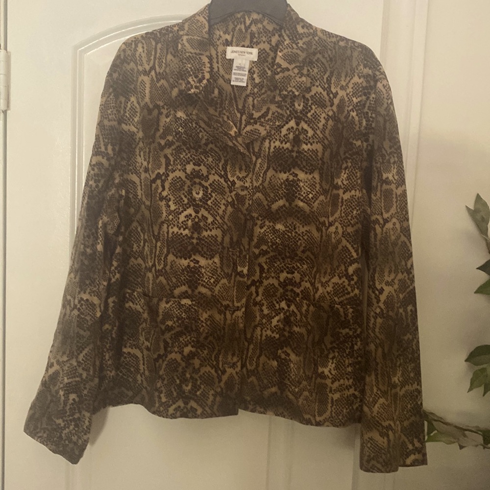 Snakeskin Print Jones of New York Jacket
